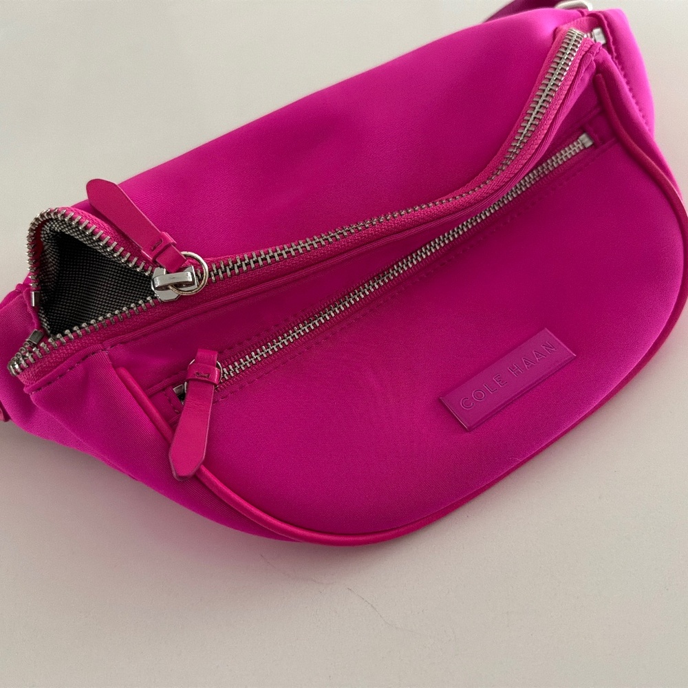 Cole Haan Grand Series Belt Bag in Pink Glow Neoprene Fanny Pack